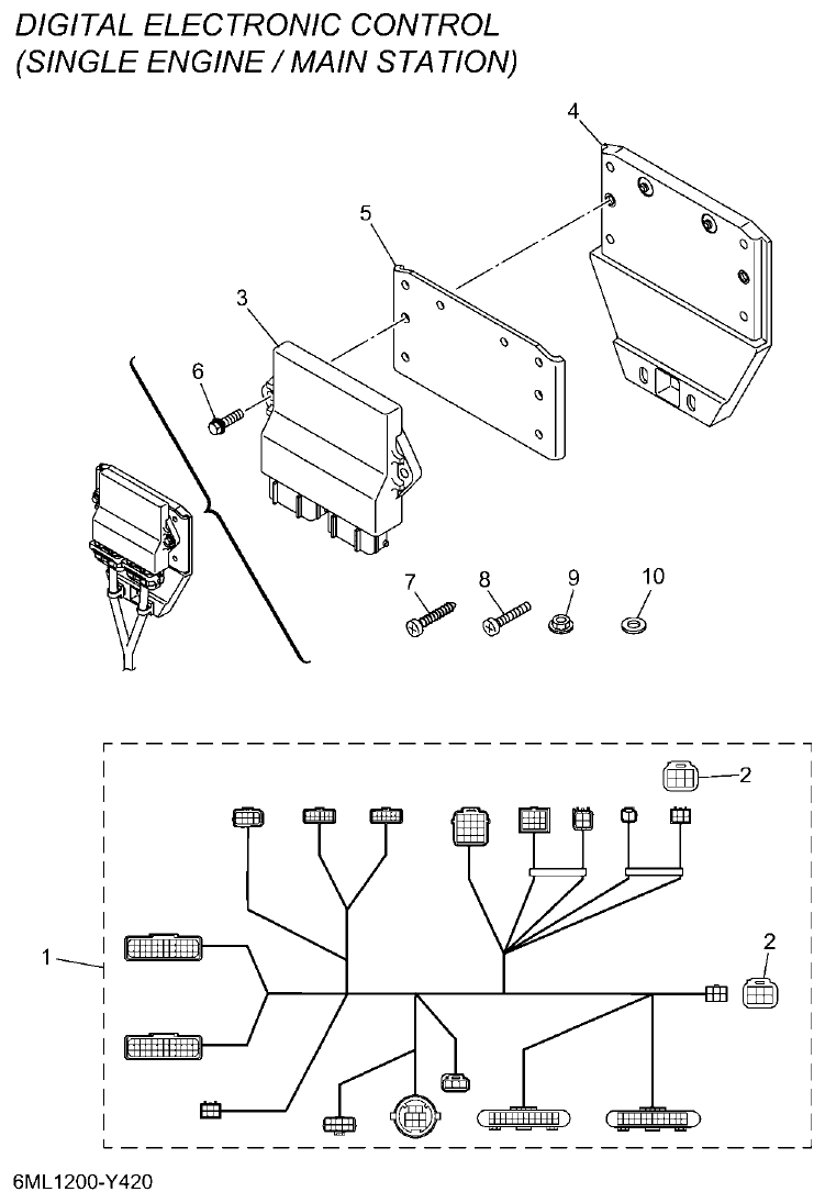 Yamaha F350BST, FL350BST DEC 2 (SINGLE) parts diagram